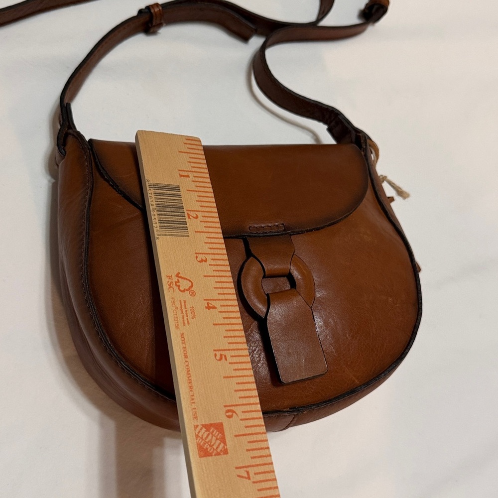 Brown Leather Crossbody Bag NWT - Picture 3 of 4